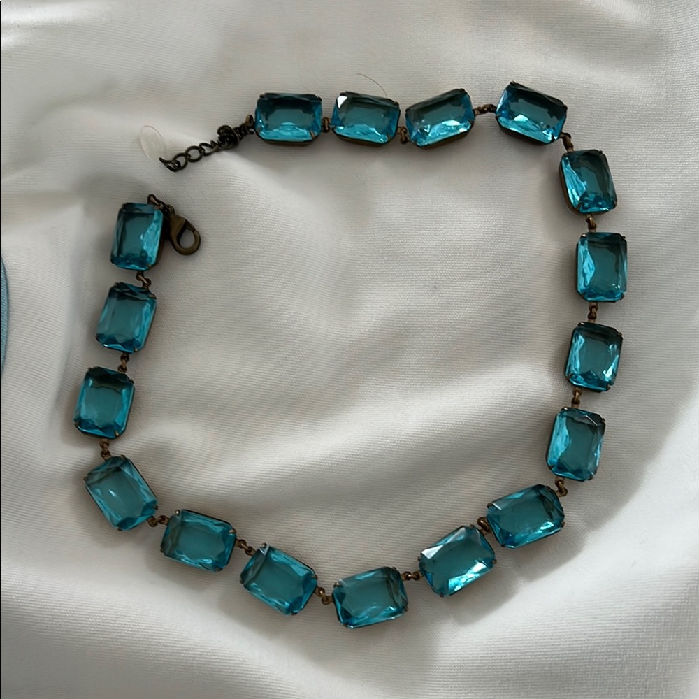 Elegant Blue Gemstone Necklace